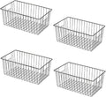 16" L x 12" W Wider Freezer Storage Organizer Baskets Container, Deep Metal by Y.Z.Bros