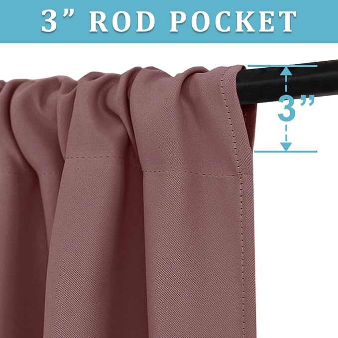 RYB HOME Small Window Curtains for Kitchen, Thermal Insulated Privacy Shades - Image 2
