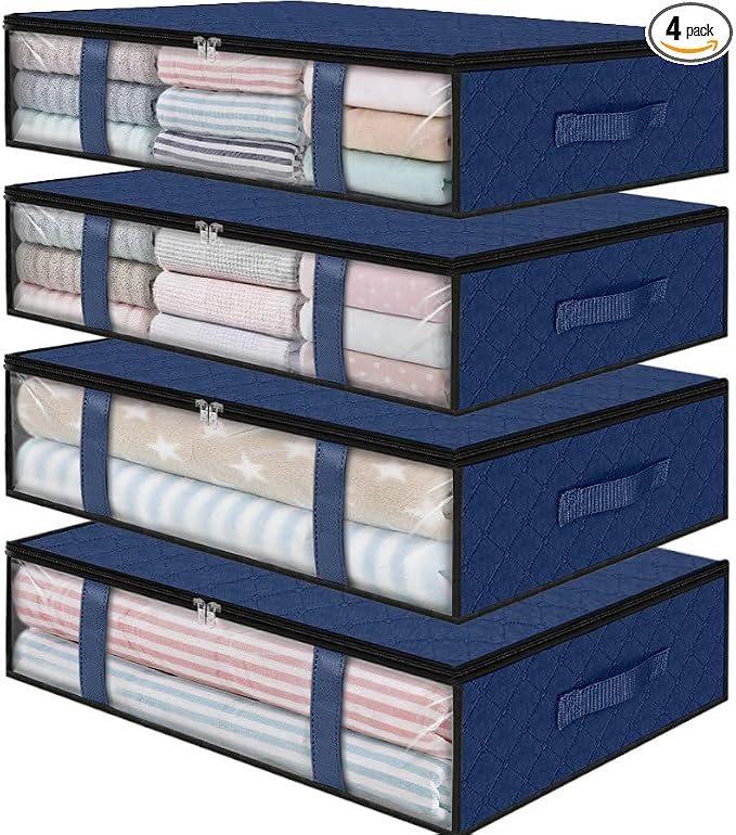 StorageRight Under Bed Storage Bins, Breathable Organizer by StorageRight