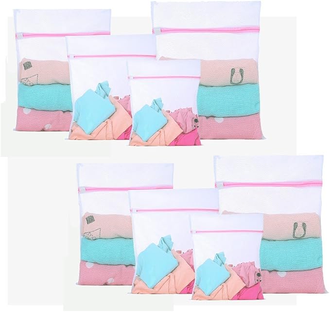 Pack of 5 Mesh Laundry Washing Bags-5 Large - Image 7