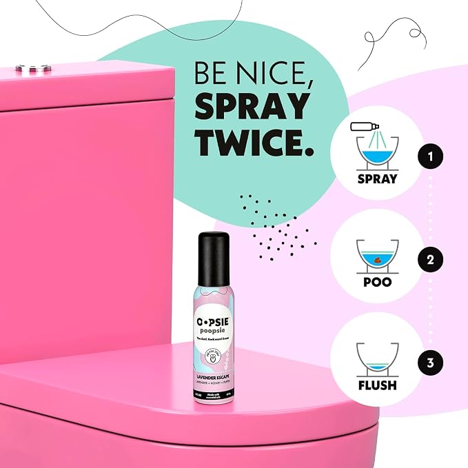 OOPSIE POOPSIE Lavender Escape Before & After You Go Toilet Spray 2oz - Image 3