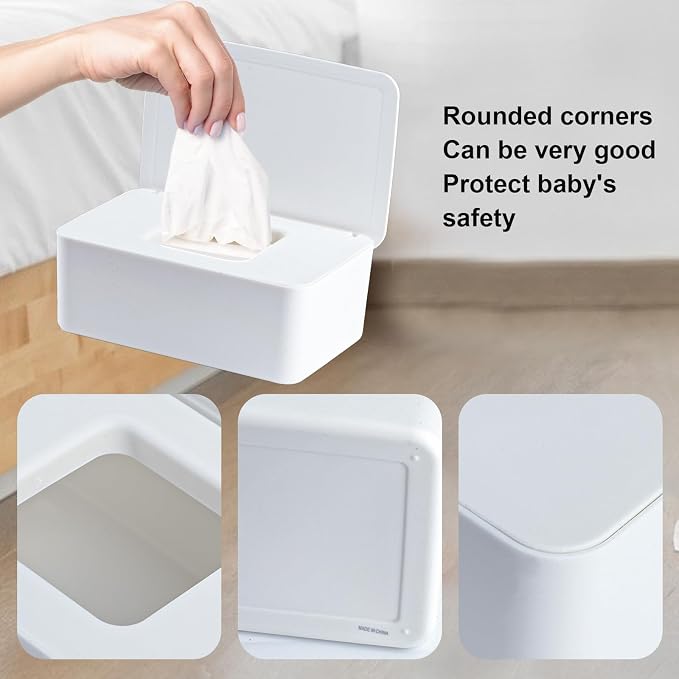 2Pcs Diaper Wipes Dispenser, Refillable Wipe Container, Wipe Container - Image 6