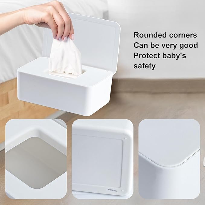 2Pcs Diaper Wipes Dispenser, Refillable Wipe Container, Wipe Container - Image 6