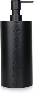 Matte Black Body Wash Dispenser Luxurious Refillable Pump Bottle by IndecorHome