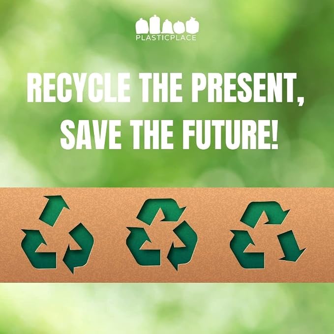 Plasticplace 64-65 Gallon Recycling Trash Bags - Image 2
