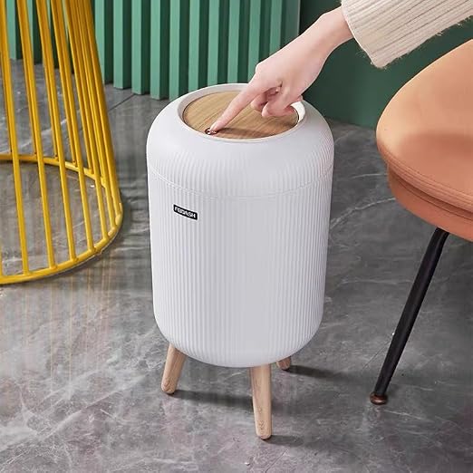 Bedroom Trash Can with Lid, 3 Gallon / 11L Garbage Can with Pop-Up Lid - Image 3