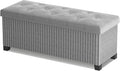 Storage Ottoman Bench, 43 Inch Foldable Ottoman by LITZFUR