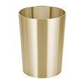mDesign Stainless Steel Round Metal Trash Can, Small 2.8 Gallon Wastebasket by mDesign