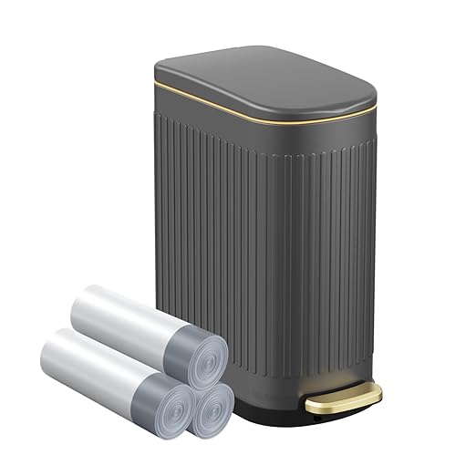 2.6 Gallon Slim Bathroom Trash Can by ksskss