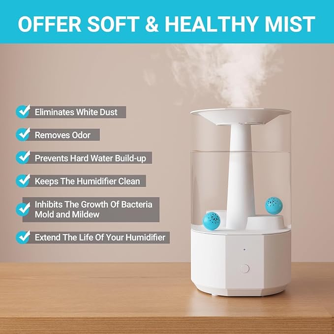 Humidifier Cleaning Ball – Fights Mold & Odor, Prevents Hard Water Build-Up - Image 2