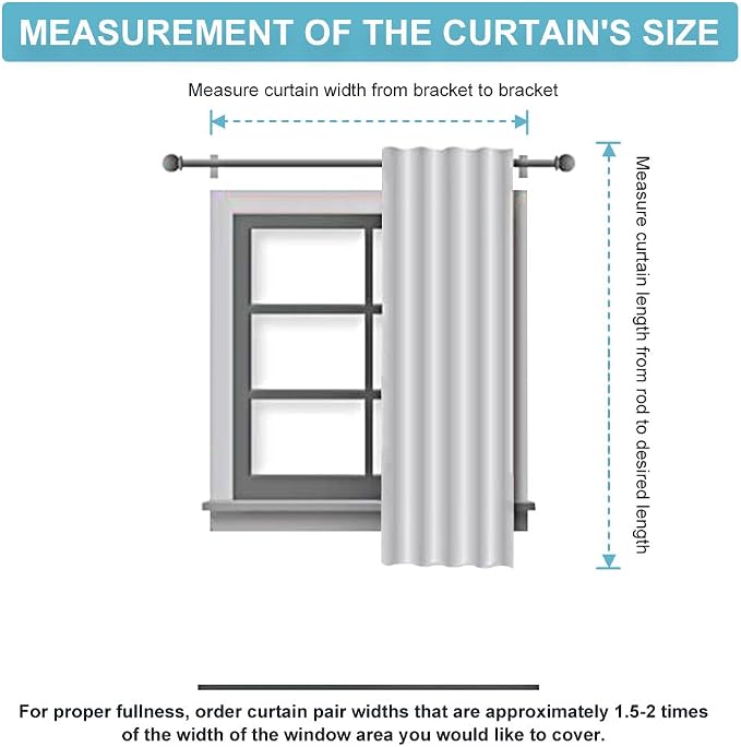 RYB HOME Short Bedroom Blackout Curtains - Image 8