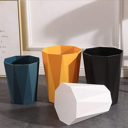 Trash Can Plastic Waste Basket 2.6 Gallon Garbage Can - Image 8