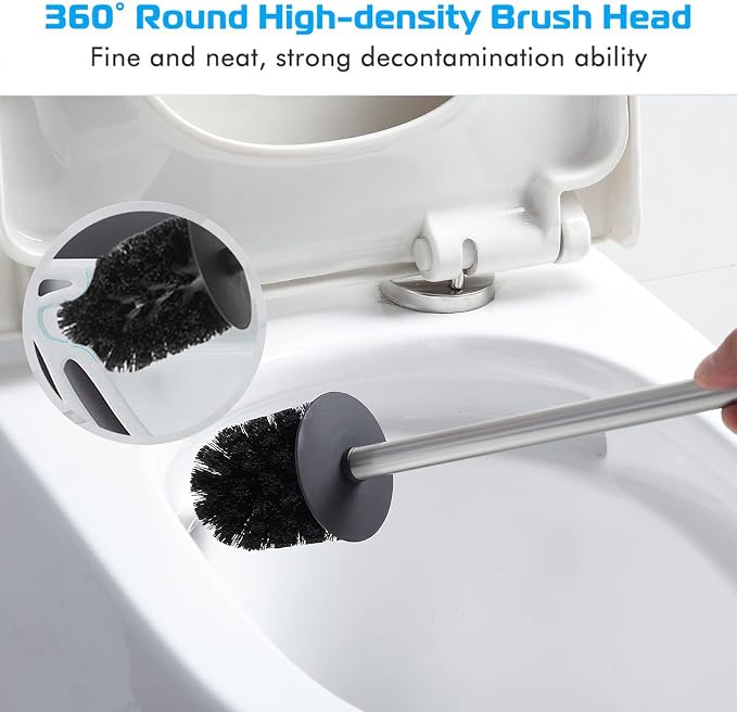 BGL Toilet Brush Holder Stainless Steel 304 Standing Brushed Nickel Square - Image 5