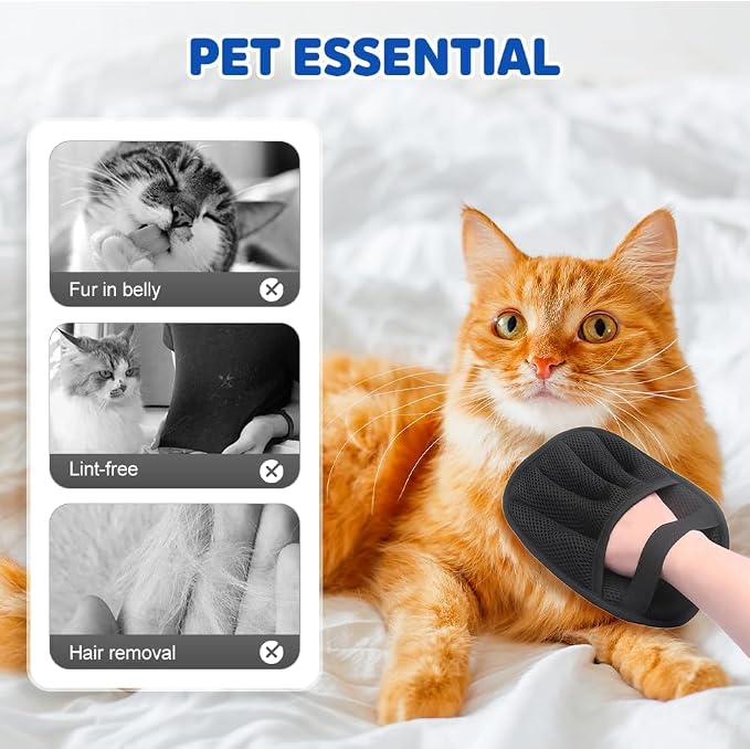 Pet Hair Remover Gloves for Cats Dogs, Electrostatic Glove Pet Hair Gloves - Image 4