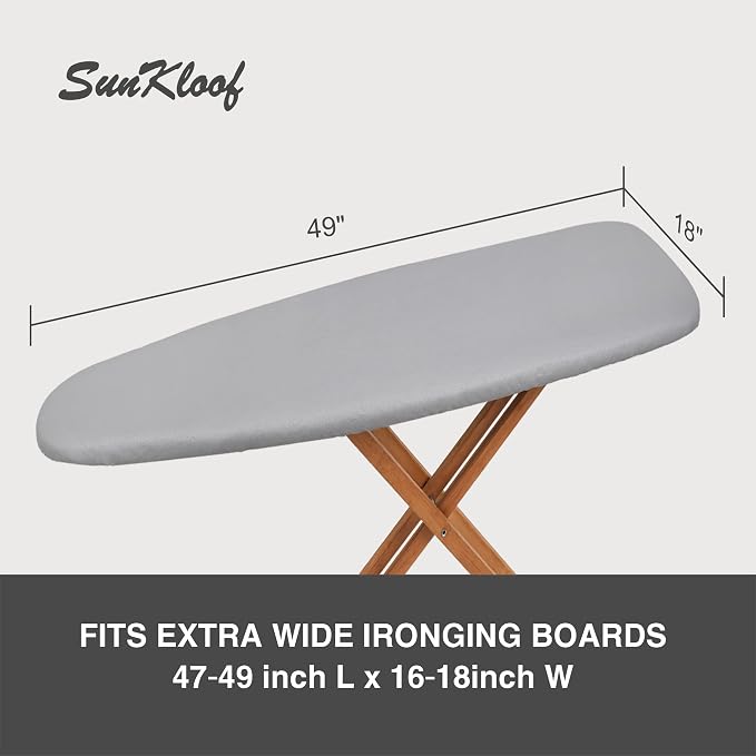Extra Wide Ironing Board Cover and Pad, Sunkloof 18X49 Ironing Board Cover - Image 6