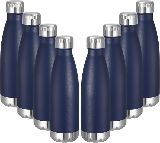 VEGOND 17oz Stainless Steel Water Bottles Bulk, Reusable Metal Sports Water by VEGOND
