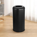 BEAMNOVA Commercial Trash Can 16.5 Gal Open Top Black Outdoor Indoor Garbage by BEAMNOVA