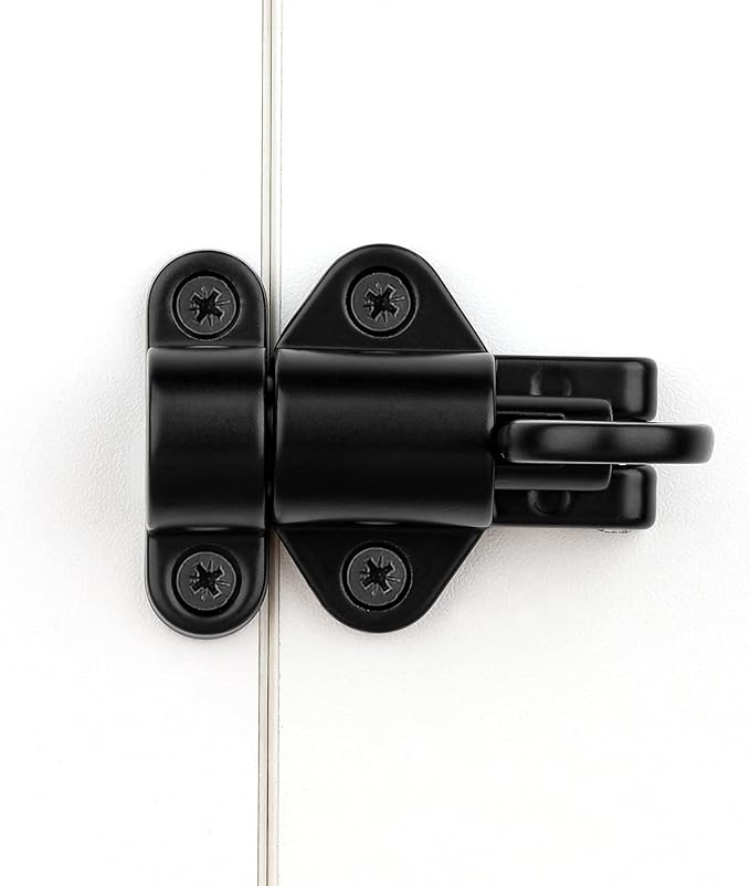 7 Packs Self-Closing Latches，Black Spring Door Lock，Resilient Bolt Latch - Image 4