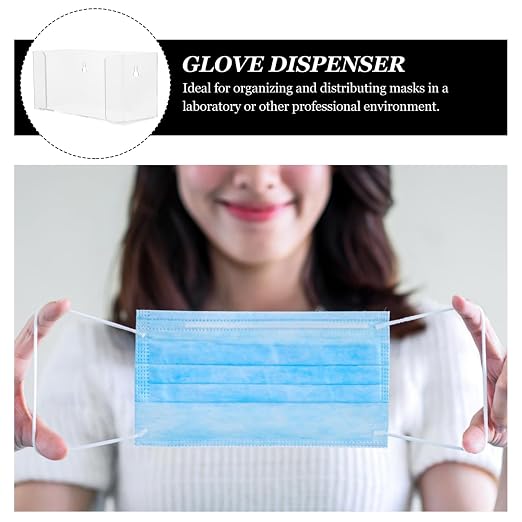 Acrylic Wall Mount Glove Dispenser and Mask Holder Storage Box - Image 6