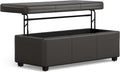 SIMPLIHOME Avalon 44 inch Wide Contemporary Rectangle Lift Top Rectangular by SimpliHome