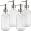 Cornucopia Brands 8-Ounce Clear Glass Boston Round Bottles w/Stainless Steel by CornucopiaBrands