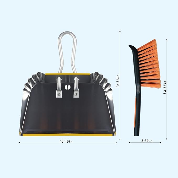 PHYEX 1-Pack 17" Heavy Duty Metal Dust Pan - Image 4