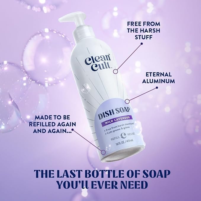 Bundle of Cleancult Dish Soap Liquid Refills Wild Lavender + Cleancult -Wild - Image 6