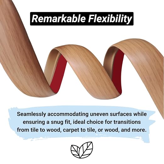 1/5 inch Height Floor Transition Strip, Self Adhesive Carpet Wood Tile Vinyl - Image 4