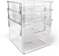 Isaac Jacobs 3-Pack Medium Clear Storage Bins by IsaacJacobs