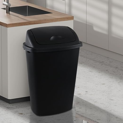 13 Gallon Black Outdoor Garbage Can - Image 6