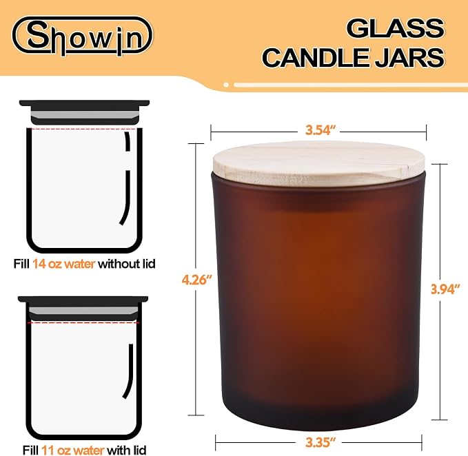 14 OZ Thick Candle Jars for Making Candles 12 Pcs, 3 Wick Empty Jars - Image 5