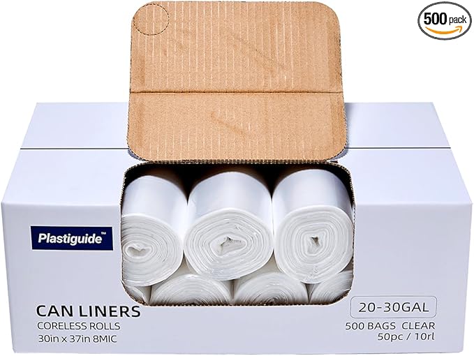 20-30 Gallon Trash Can Liners, for Outdoor, Commercial and Industrial Use by Plastiguide