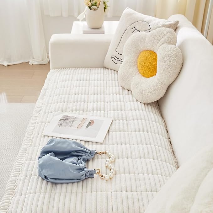 Couch Cover for Dogs Washable, Fuzzy Pet Couch Covers for 2 Cushion Sofa Pet - Image 6