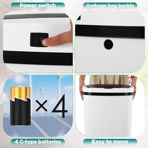 Automatic Motion Sensor Bathroom Trash Can - Image 6