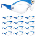 amoolo Safety Glasses for Men Bulk of 24, Protective Eyewear for Men Women by amoolo