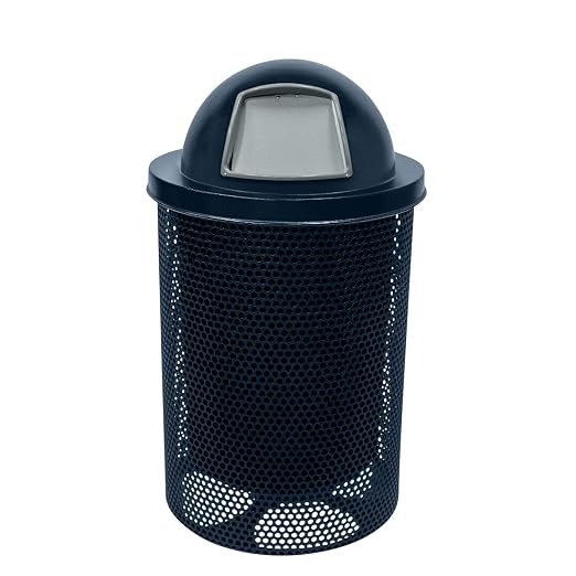 COATEDOUTDOORFURNITURE RDT-P-DBL Heavy Duty Round Trash Receptacle by CoatedOutdoorFurniture