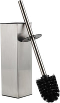 BGL Square Toilet Brush with Holder, Stainless Steel Rubber Painted Toilet Bowl by BGL