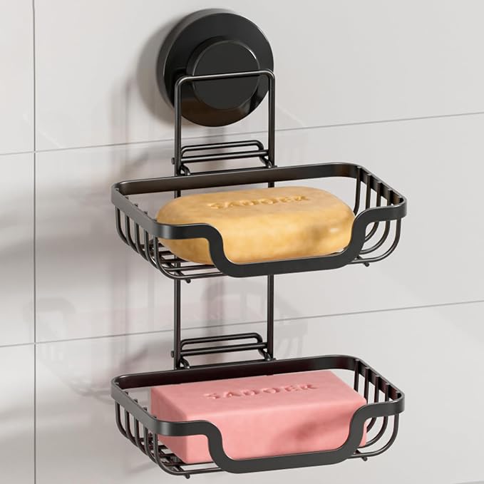 LEVERLOC 2 Tier Soap Holder, Soap Bar Dish by LEVERLOC