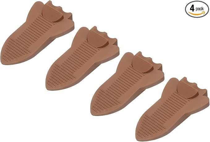 uxcell 4 Pcs Door Stoppers for Bottom of Door, Rubber Stackable Door Stopper by uxcell