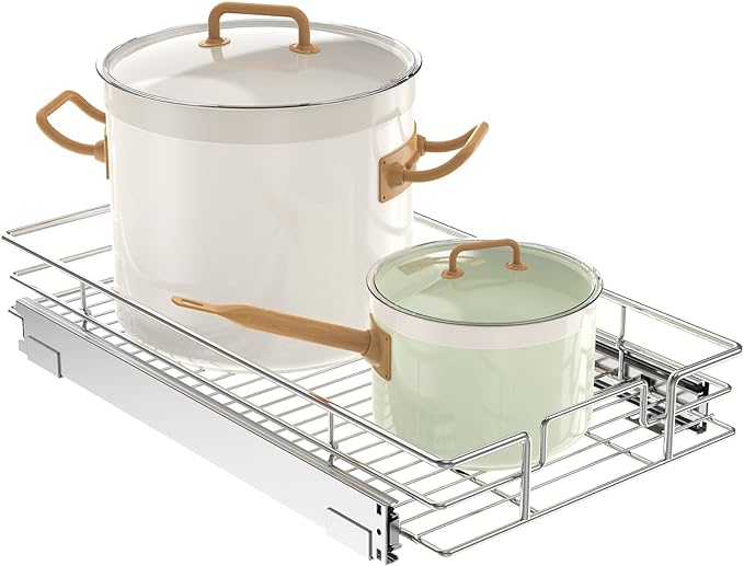 LOVMOR Pull Out Cabinet Organizer 10½"W x 21½"D, Kitchen Cabinet Pull Out by LOVMOR