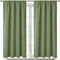BGment Olive Green Blackout Curtains 45 Inch Length by BGment