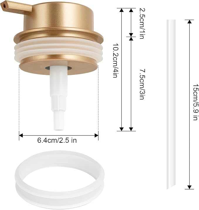 Liquid Soap Dispenser Pump 2pcsHead Replacement Spare Plastic Pump Bathroom - Image 3