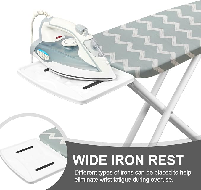 Ironing Board, Foldable Ironing Board Adjustable Height Compact Iron Board - Image 3