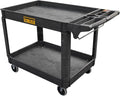 Utility Service Cart, 2-Shelf 500LBS Heavy Duty Plastic Rolling Utility Cart by Unknown