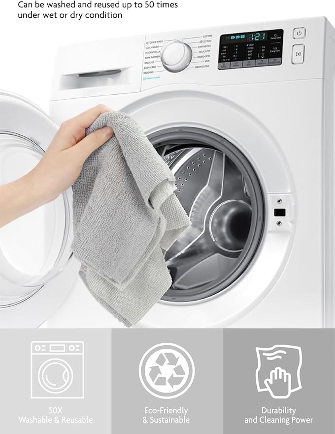 Fantasticlean Microfiber Cleaning Cloth Roll -75 Pack, Tear Away Microfiber - Image 5