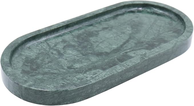Natural Marble Tray, Oval Vanity Decorative Tray - Image 2