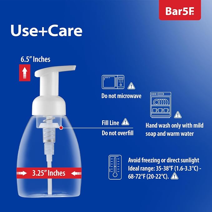 Bar5F Foaming Pump Bottle for Dr. Bronner's Castile Soap and All Generic - Image 5