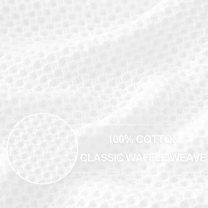 Homaxy 100% Cotton Oversized Waffle Weave Kitchen Dish Towels, Ultra Soft - Image 2