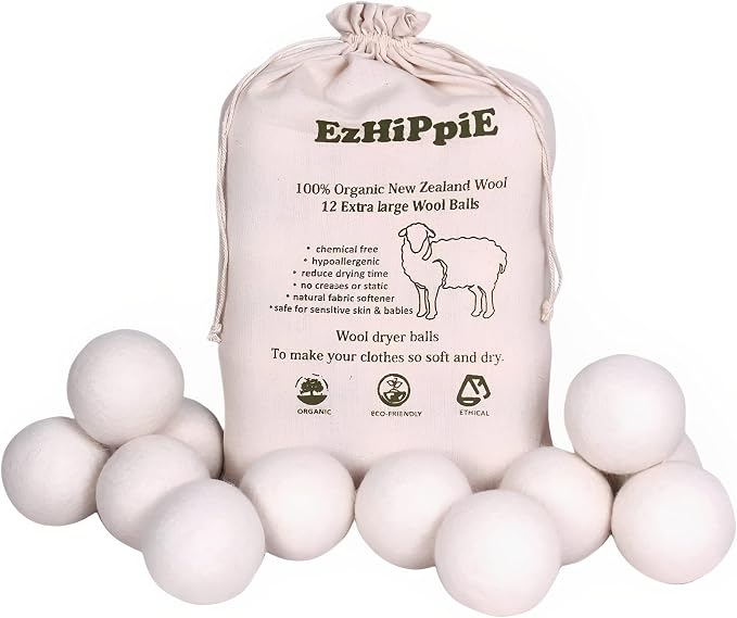 Ezhippie Quality Wool Dryer Balls by EzHiPpiE