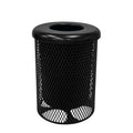 COATEDOUTDOORFURNITURE RFT-TXTBLK Heavy Duty Round Trash Receptacle by CoatedOutdoorFurniture